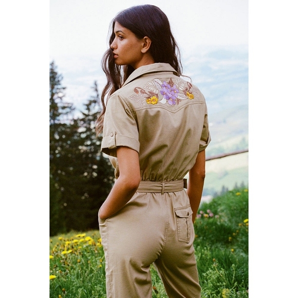 SPELL The Gypsy Foxglove Embroidered Boilersuit Jumpsuit - Picture 15 of 16